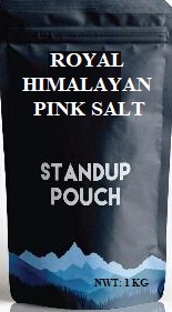 ROYAL HIMALAYAN PINK SALT WITH STANDING ZIPPER POUCH
